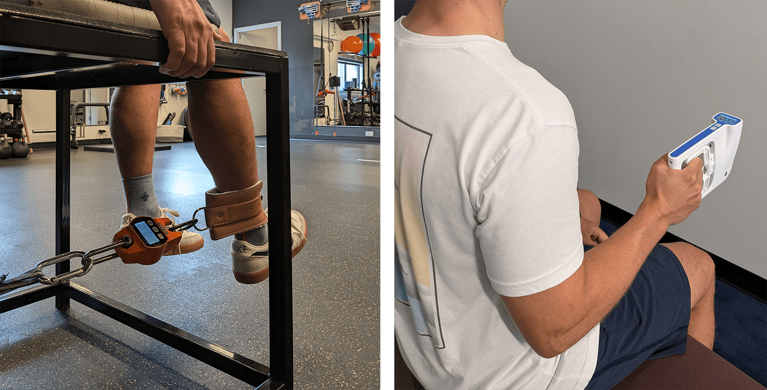 person doing sports physical therapy