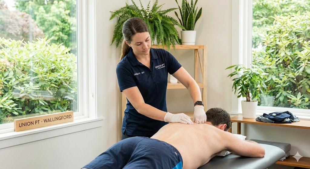 Dry Needling in Seattle: Why This "Window of Opportunity" is the Key to Your Recovery 1 Physical therapist performing dry needling for shoulder pain at Union PT in Seattle.